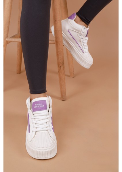Latona Kadın Beyaz Lila Kadın Spor Ayakkabı