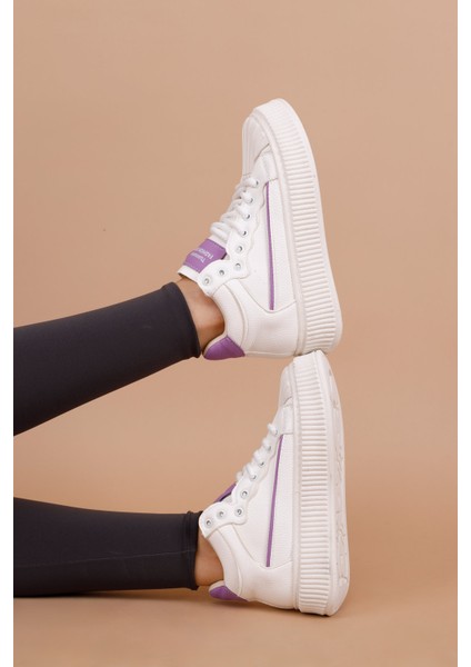 Latona Kadın Beyaz Lila Kadın Spor Ayakkabı modelleri