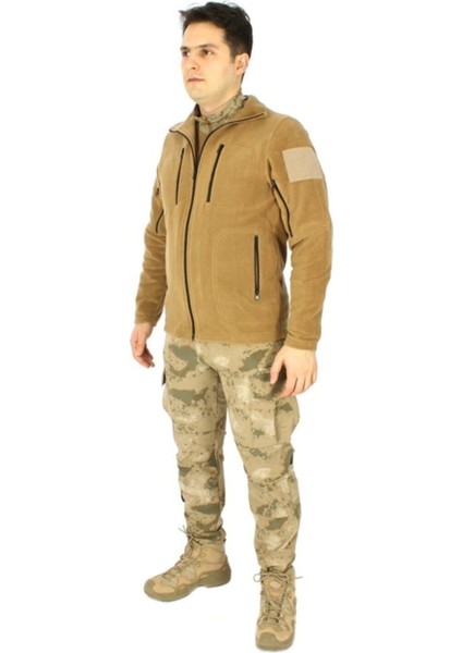 Erkek Bej Tactical Polar Mont 6 Cepli Askeri Mont fırsatları