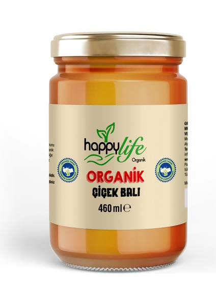 Happy Life Organik Yayla Çiçek Balı 460GR