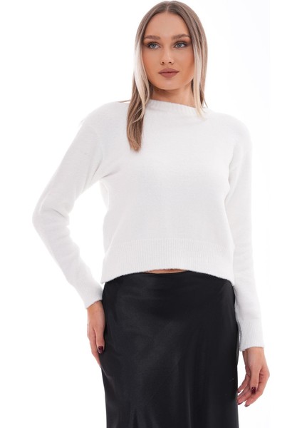 Kadın Bisiklet Yaka Yumoş Triko Örme Kazak 245162 - modelleri