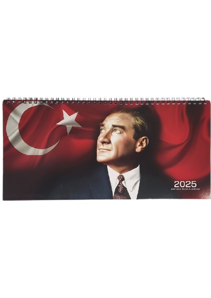 Keskin Color 2025 Spiralli Haftalık Masa Takvimi 16X33 Aj-66 Atatürk