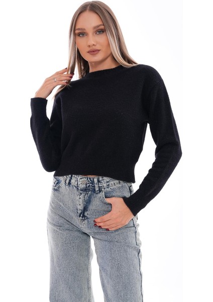 Kadın Bisiklet Yaka Yumoş Triko Örme Kazak 245162 - modelleri