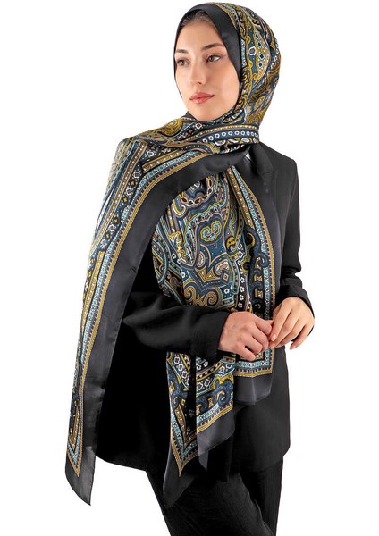Siyah Marakeş Desen Sura Ipek Şal fiyatları