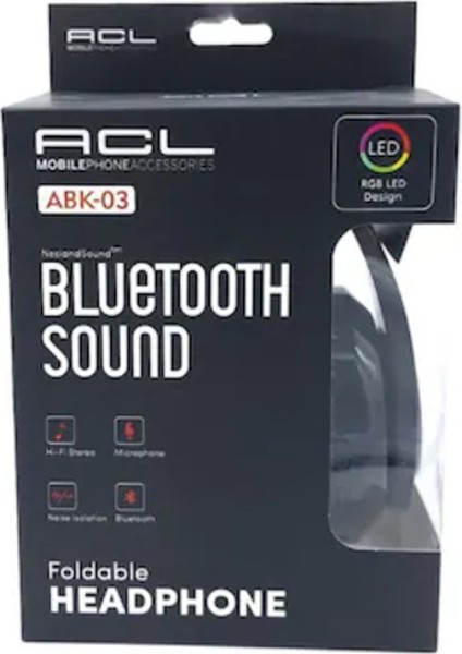 Acl Abk-03 Kablosuz Rgb LED Bluetooth Kulaklık 8d Ses Kalitesi- indirimleri