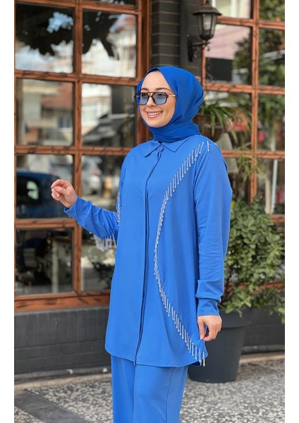 Pantolonlu Takım QAY62102 Mavi fırsatları