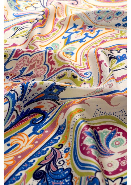 İndigo Sahra Desen Sura İpek Şal fırsatları