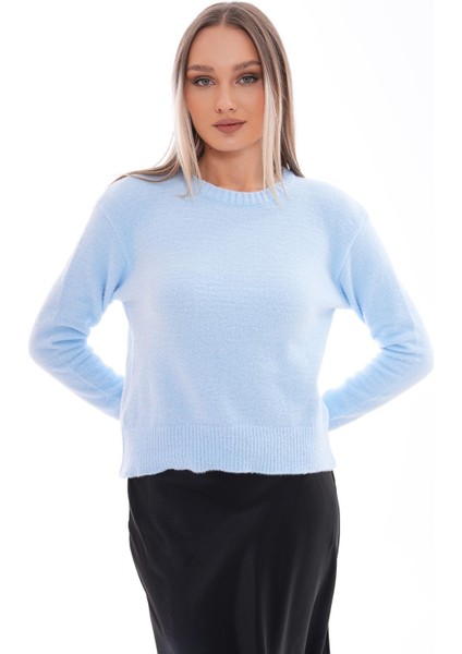 Kadın Bisiklet Yaka Yumoş Triko Örme Kazak 245162 -