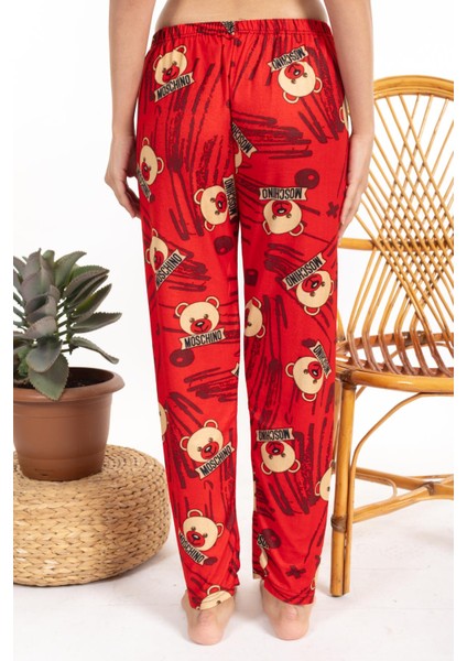 Kadın Desenli Süet Tek Alt Kırmızı modelleri