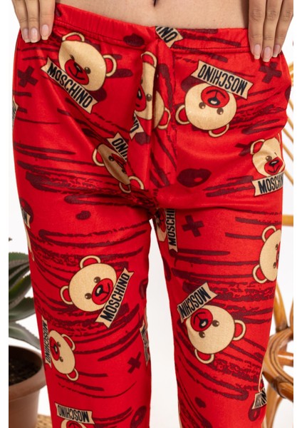 Kadın Desenli Süet Tek Alt Kırmızı fırsatları