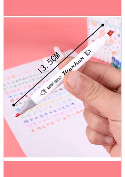 Keçeli Kalem Çift Taraflı Profesyonel Marker Boya Kalem Seti Kutulu