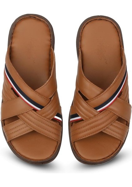 Delmar Hakiki Gerçek Deri Taba Anatomik Taban Erkek Terlik indirimleri