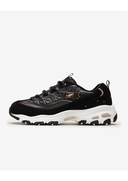 Siyah-Gold Kadın Deri Sneaker Dlites 13087 Bkgd modelleri