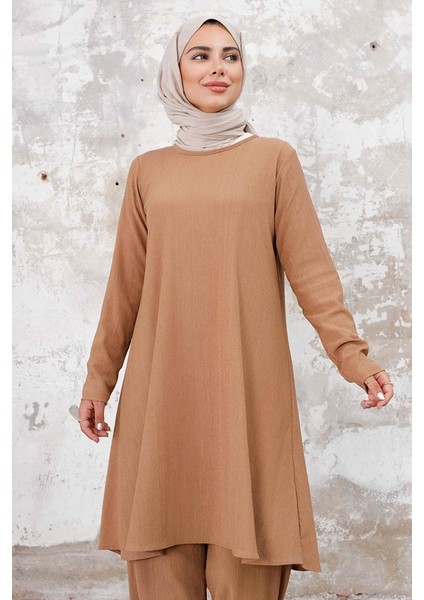 Seyal Tunik Pantolon Bürümcük Takım 1252 - Vizon fiyatları