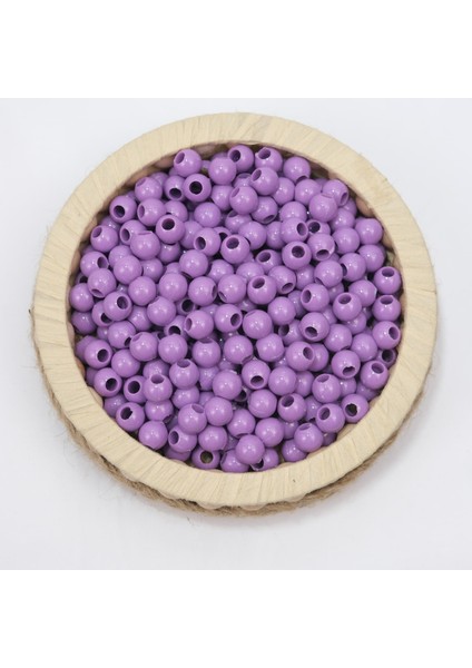 Plastik 10 mm Lila makrome Boncuk 500 Gram