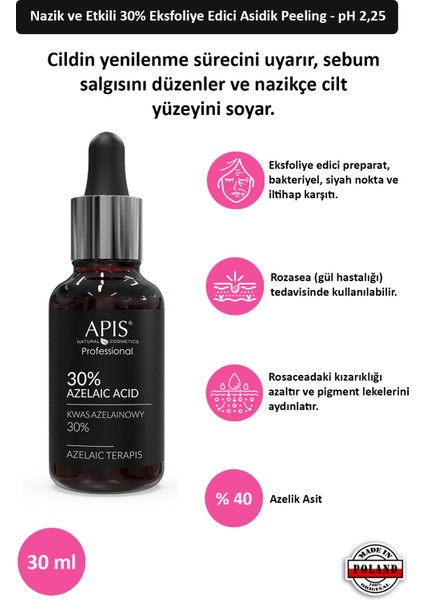 %30 Azelaik Asit Yatıştırıcı Ve Leke Karşıtı Serum - 30ml