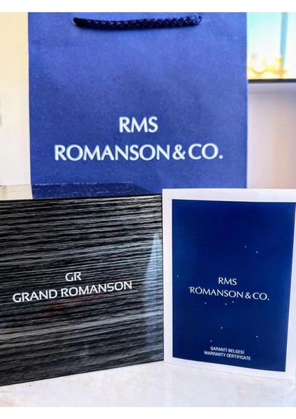 Rms Romanson Seramik Kordonlu Çelik Kasa 30 mt Su Gecirmez Kadın Kol Saati+Bileklik AG1555.04
