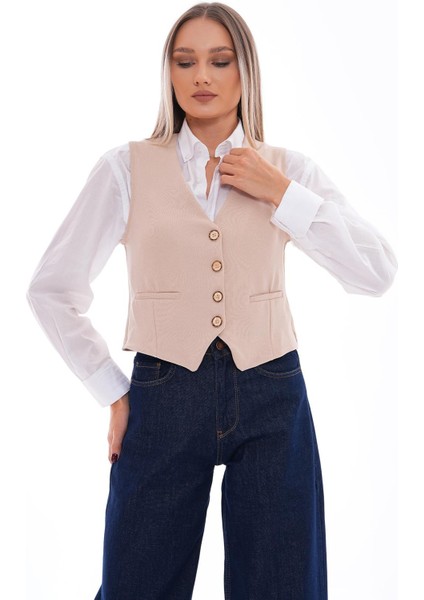 Kadın Düğme Kapamalı Yelek 245289 - fırsatları