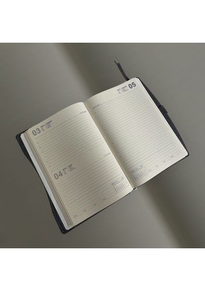 2025 2026 Yeni Yıl Günlük Ajanda Notebook Üstten Metal Kilitli Lüx Model 17 x 24 cm Ebadında