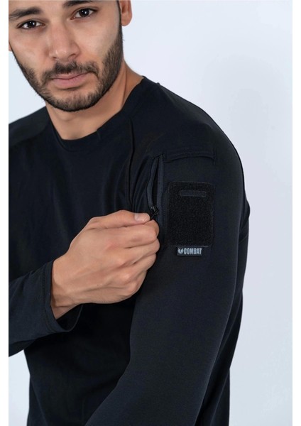 Taktik T-Shirt Uzun Kol 801 Pike, Siyah fırsatları