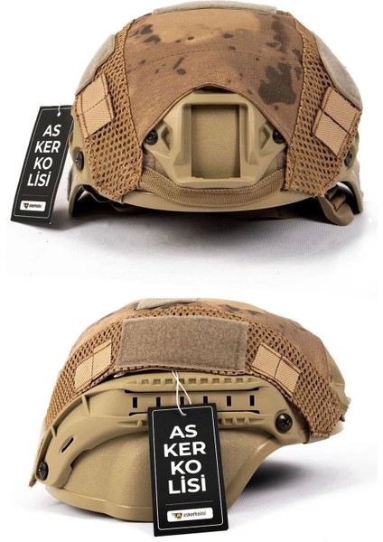 Çöl Kamuflaj Kısa Airsoft Kask Kılıfı