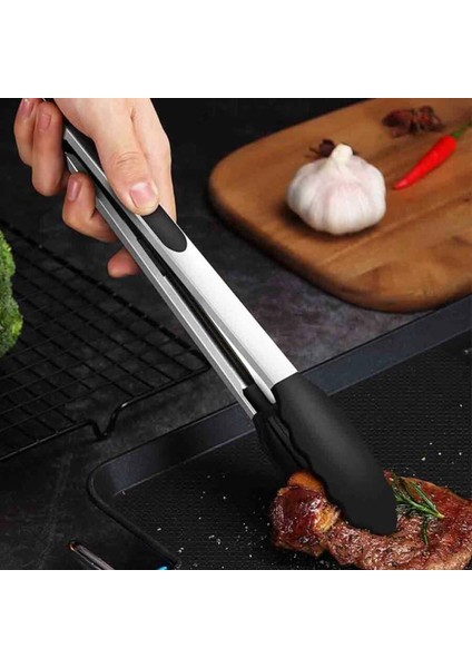 Barbekü Maşası Silikon 40 cm Siyah (Bms-40)