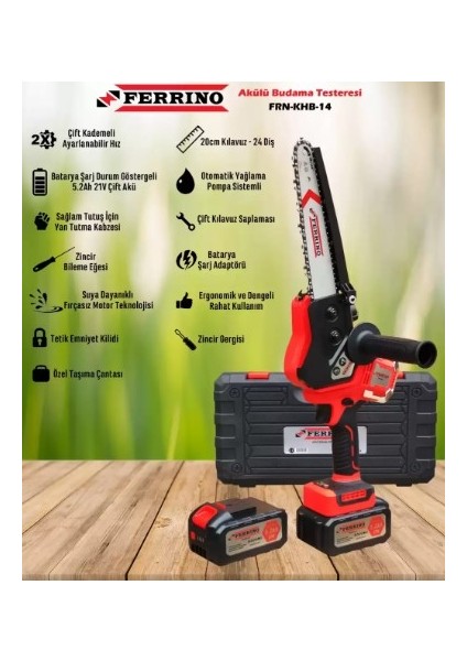 KHB14 Akülü Budama Testeresi 21V 5.2 AH Çift Akü fiyatları