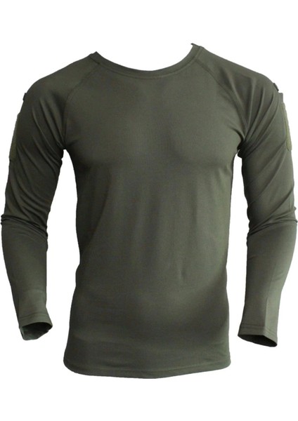 Taktik T-Shirt Uzun Kol Haki Combat 801