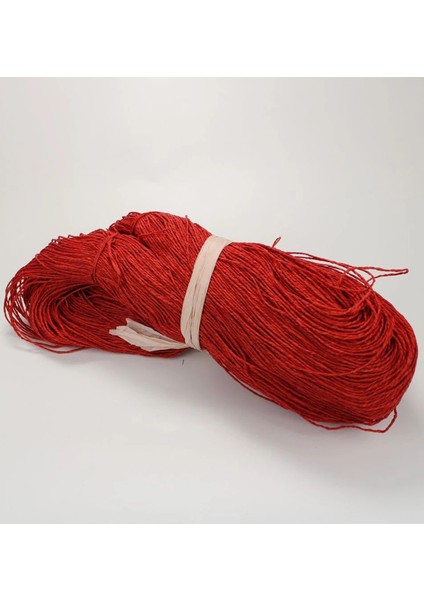 Kırmızı Renk Çile Kağıt ip Çanta ipi Supla ipi No:78 - (550-600 Gr)