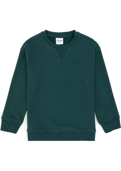 U.S. Polo Assn. Erkek Çocuk Koyu Yeşil Sweatshirt 50295151-VR079