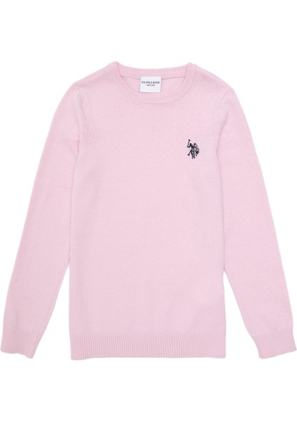 U.S. Polo Assn. Kız Çocuk Pembe Triko Kazak 50293586-VR041