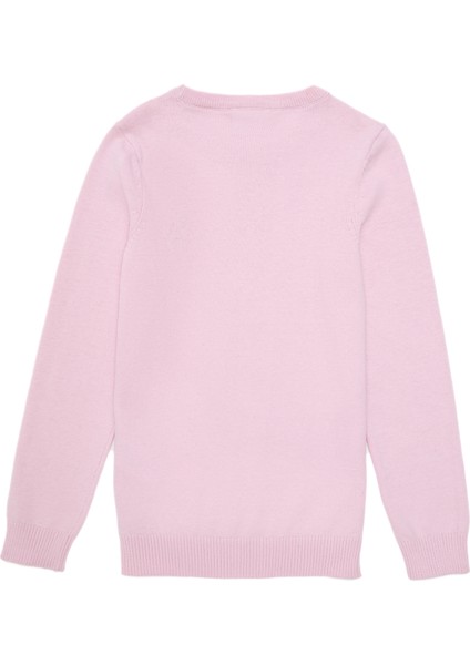 U.S. Polo Assn. Kız Çocuk Pembe Triko Kazak 50293586-VR041