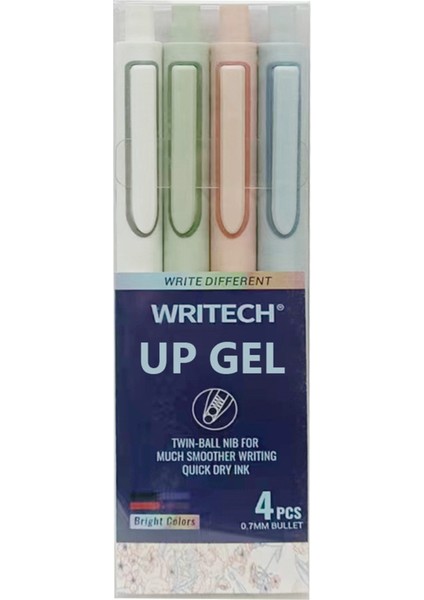 Wrıtech W-0154 Up 0,5mm Mavi Jel Kalem - 4'lü