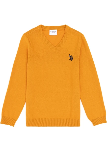 U.S. Polo Assn. Erkek Çocuk Hardal Triko Kazak 50294200-VR072