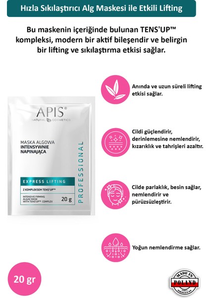 Alg Maskesi - Ekspres Lifting - 20GR