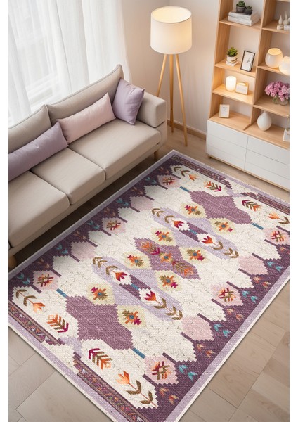 Asera Şönil Pamuk Tabanlı Salon Halısı Kaymaz Yıkanabilir Çevre, Hayvan Dostu