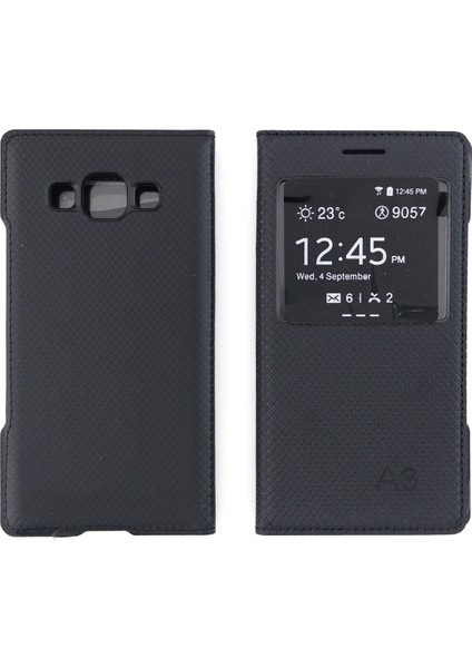 Samsung Galaxy A300 A3 2015 Uyumlu Pencereli Kapaklı Kılıf