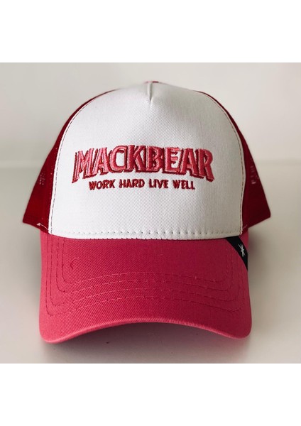 Mackbear Ayarlanabilir Unisex Şapka Beyaz Pembe fiyatları