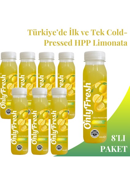 Limonata Taze Soğuk Sıkım 250ml x 8 Adet