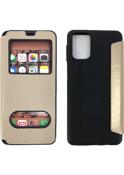 Oppo Reno 4 Uyumlu Pencereli Kapaklı Kılıf