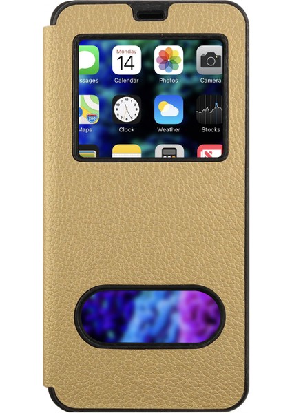 Reeder P13 Blue Max Lite Uyumlu Pencereli Kapaklı Kılıf
