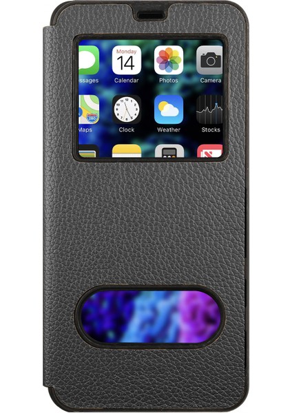 Oppo A31 Uyumlu Pencereli Kapaklı Kılıf