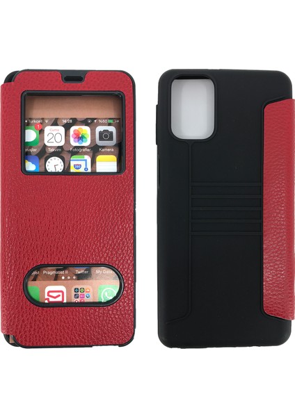 Oppo Reno 4 Uyumlu Pencereli Kapaklı Kılıf