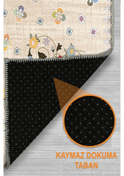 Sonan Vintage Şönil Pamuk Tabanlı Salon Halısı Kaymaz Yıkanabilir Çevre Dostu indirimleri