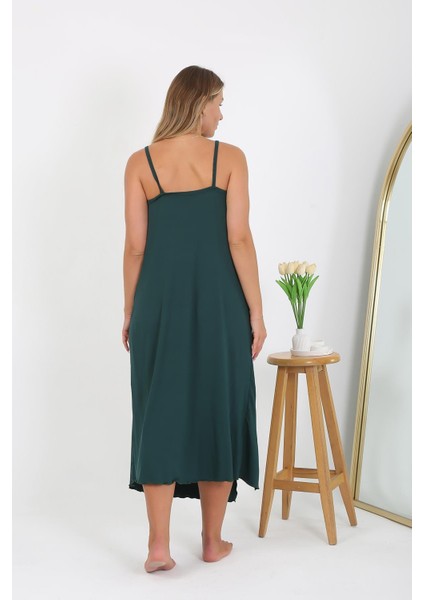 Kadın Büyük Beden Ip Askılı Uzun Gecelik 12111 fiyatları