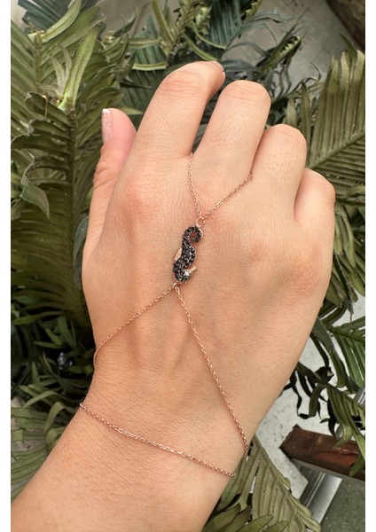 925 Ayar Rose Kaplamalı Denizatı Tasarım Gümüş Şahmeran fiyatları