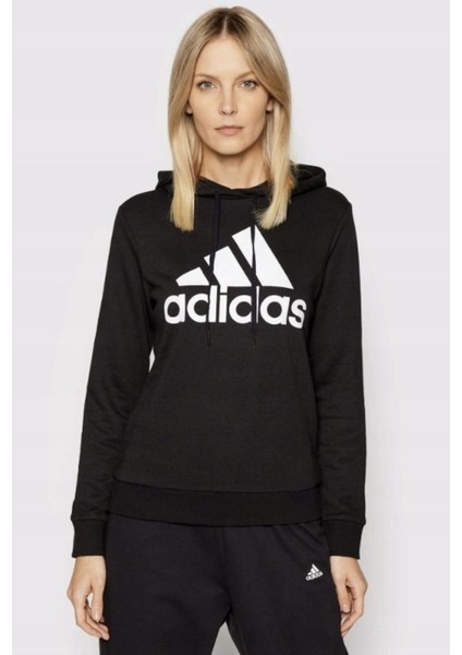 Essentials Relaxed Logo Kapüşonlu Kadın Siyah Sweatshirt fiyatları