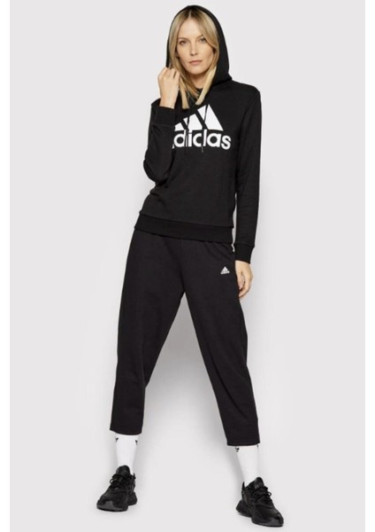 Essentials Relaxed Logo Kapüşonlu Kadın Siyah Sweatshirt modelleri