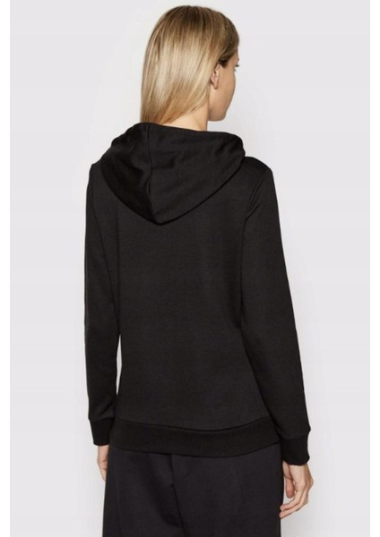 Essentials Relaxed Logo Kapüşonlu Kadın Siyah Sweatshirt fırsatları