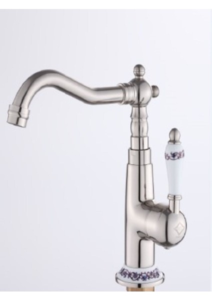 Porselenli Lavabo Bataryası - Inox